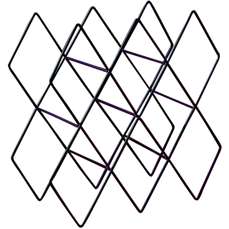 Porte-bouteilles en acier pour 10 bouteilles Boro SKLUM Noir