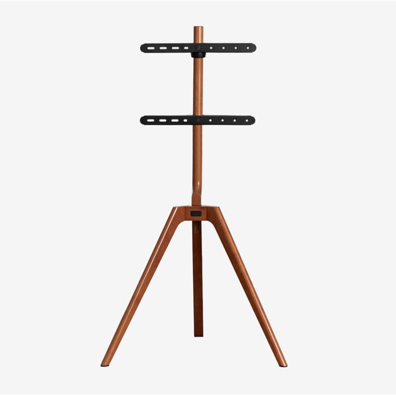 Support trépied pour tv en acier et bois Curtiz Sklum Marron Bois Marron