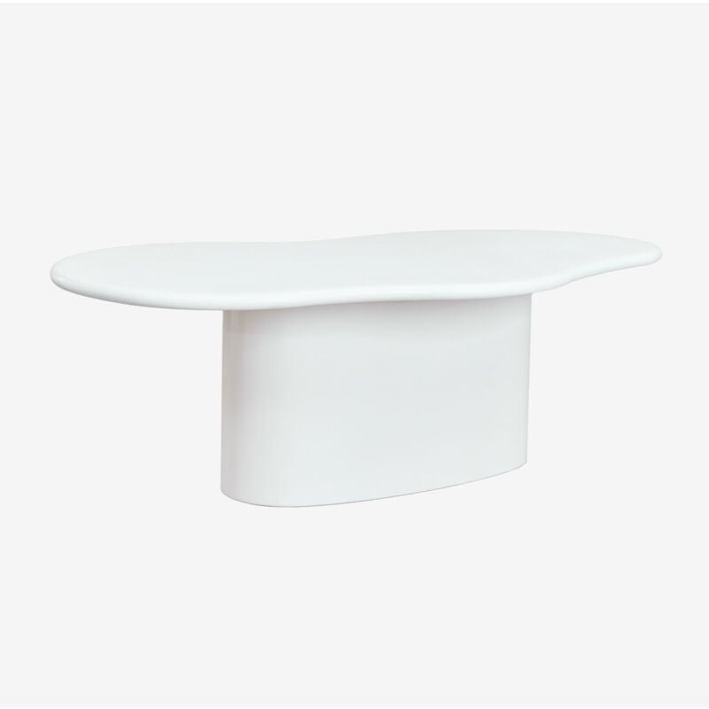 Sklum - Table de salle à manger ovale 230x130 cm en ciment Vaduz Blanc