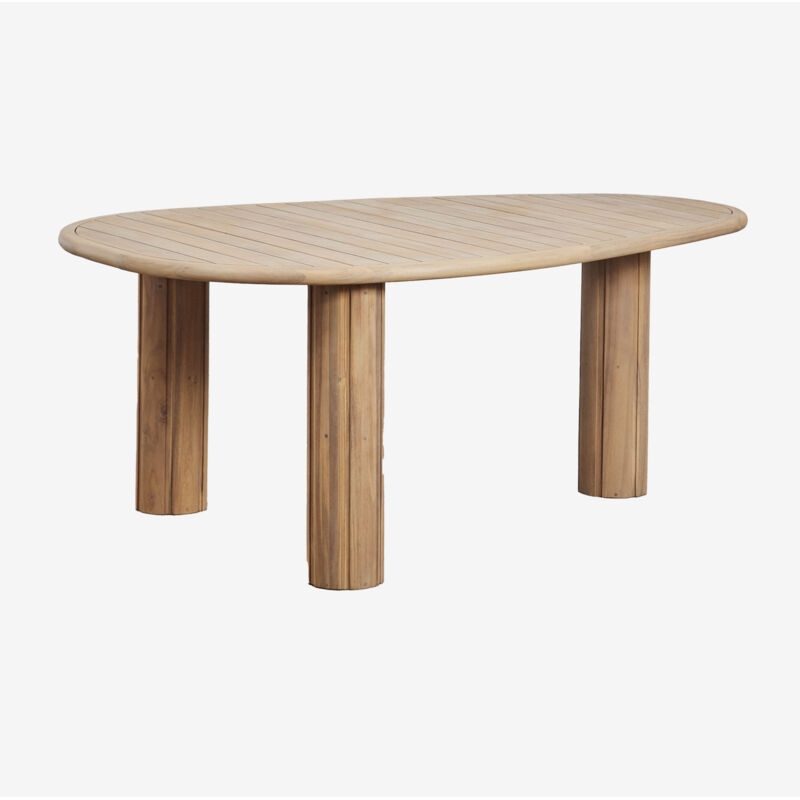 Sklum - Table de salle à manger ovale en bois d'acacia Ginara &x2194&xFE0E 190 cm Sklum - Table de salle à manger ovale en bois d'acacia Ginara &x2194&xFE0E 190 cm