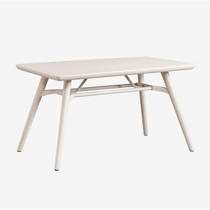 Sklum - Table à manger rectangulaire 135x80 cm Scand Tapioca Beige