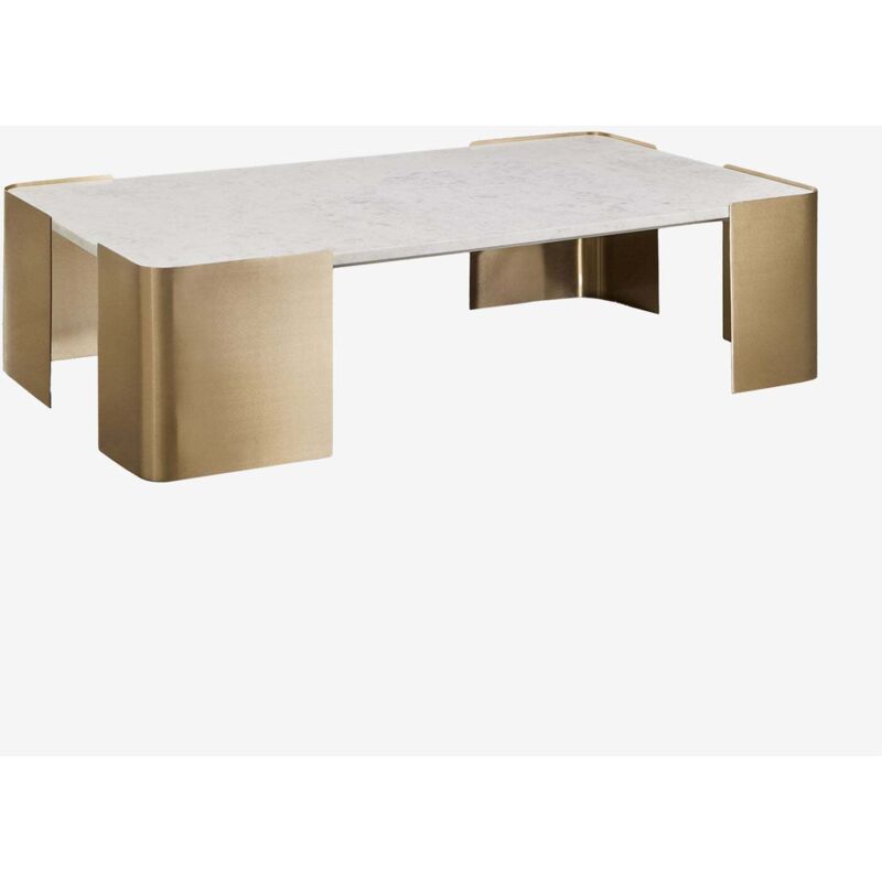 Table basse rectangulaire 110x70 cm en marbre et acier inoxydable Bemerit SKLUM Table basse rectangulaire 110x70 cm en marbre et acier inoxydable Bemerit SKLUM