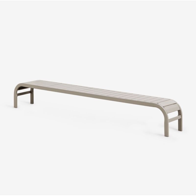 Table d'appoint pour chaise longue en acier Marietta Sklum Brun Moka