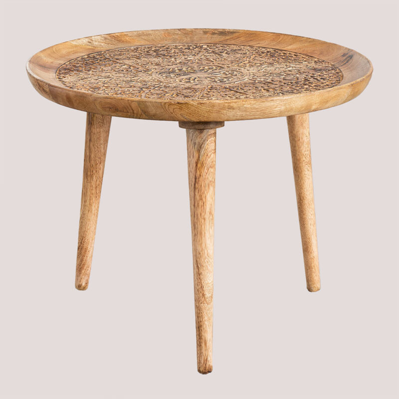 Table d'appoint ronde Ø60 cm en bois de manguier Nanup SKLUM Table d'appoint ronde Ø60 cm en bois de manguier Nanup SKLUM