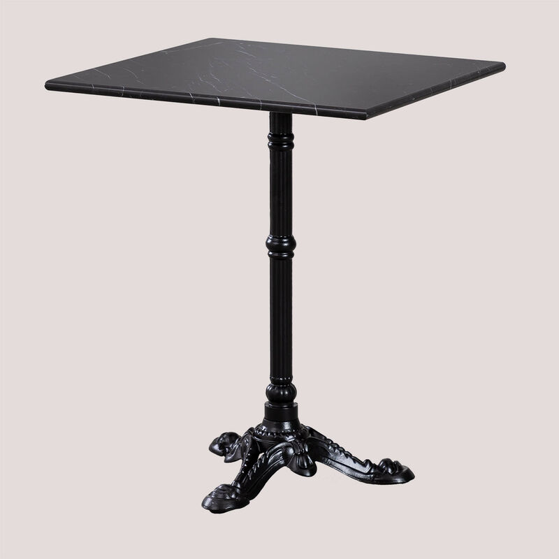 SKLUM Table  de Bar  Lupin en Marbre  Marbre  NOIR Carr  