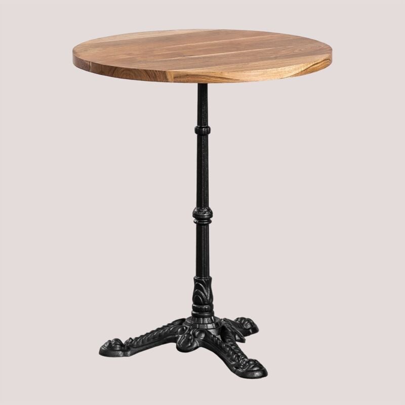 Sklum - Table de Bar Ronde en Bois d'Acacia Azteca Ø60 cm