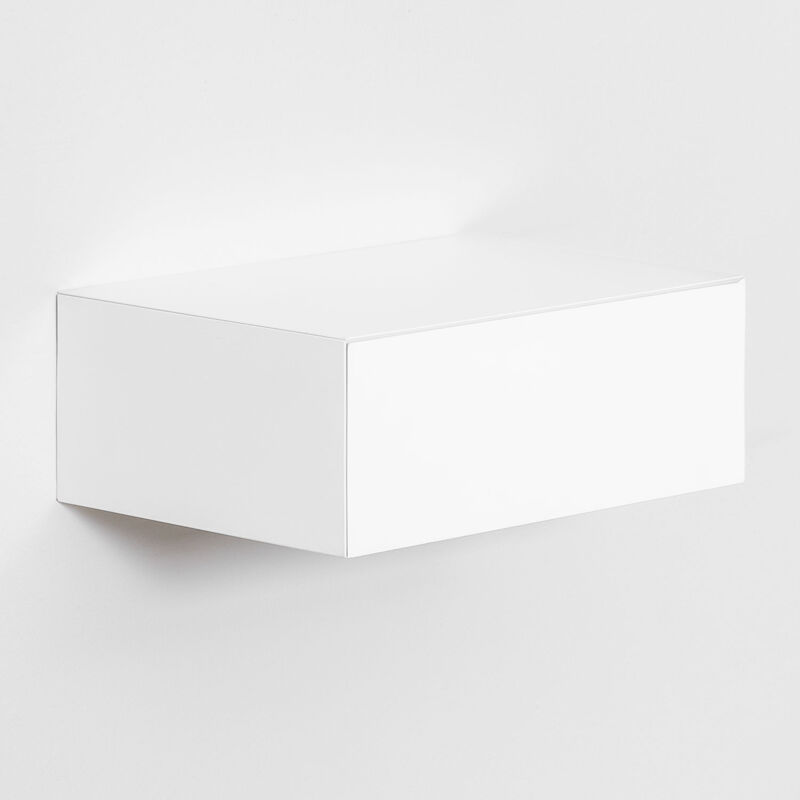 Sklum - Table de Nuit Flottante Florens Blanc &x2194&xFE0E 40 cm