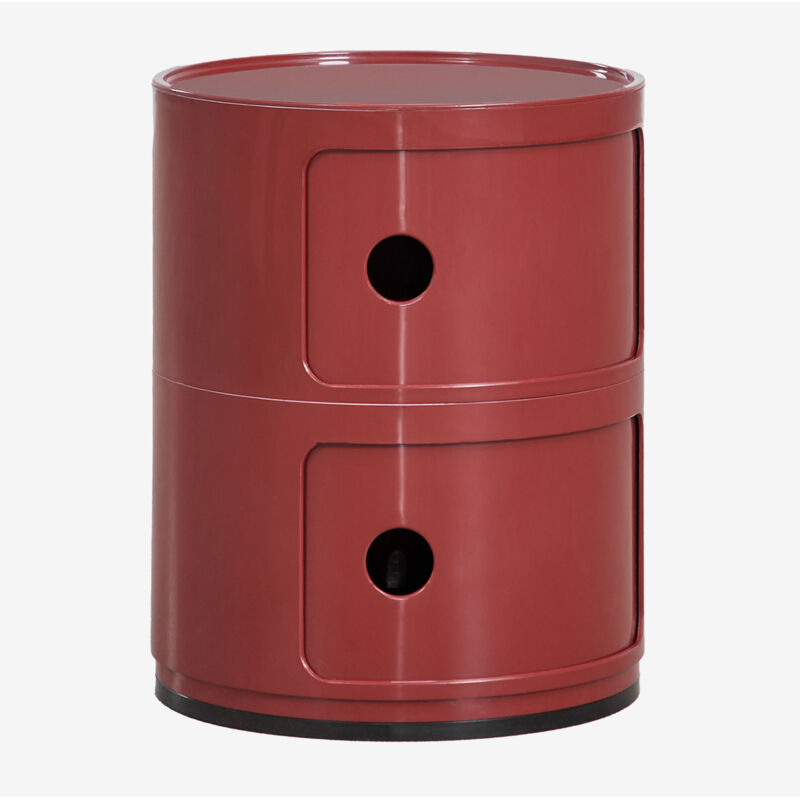 Table de chevet ronde Ø30 cm avec étagères Babel SKLUM Vin Rouge Table de chevet ronde Ø30 cm avec étagères Babel SKLUM Vin Rouge
