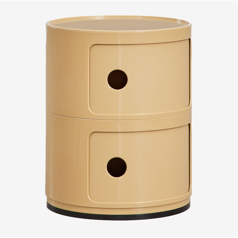 Table de chevet ronde Ø30 cm avec étagères Babel SKLUM Moutarde Légère Table de chevet ronde Ø30 cm avec étagères Babel SKLUM Moutarde Légère