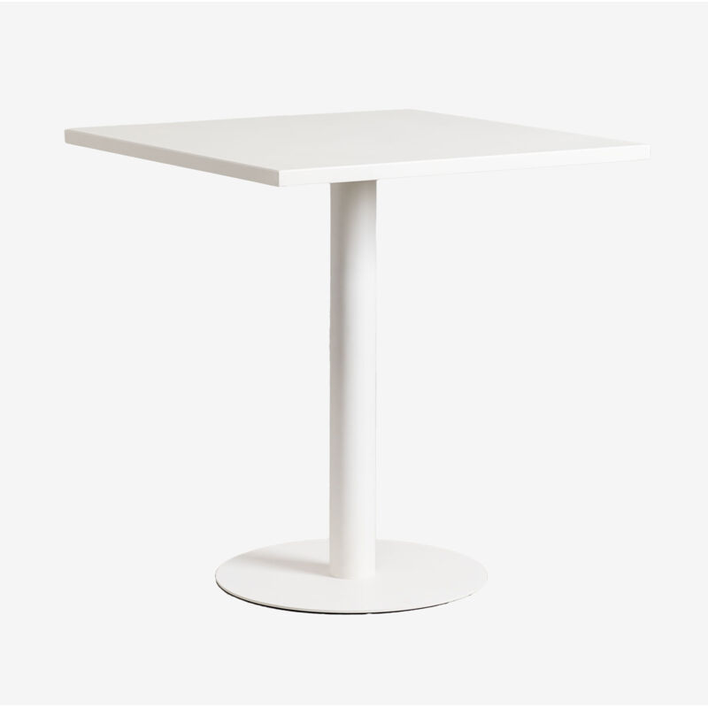 Sklum - Table de jardin carrée 70x70 cm en métal Mizzi Blanc Gardenia Sklum - Table de jardin carrée 70x70 cm en métal Mizzi Blanc Gardenia