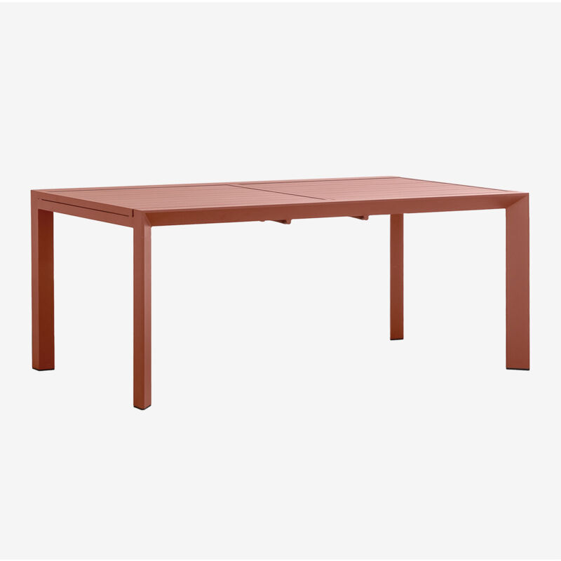 Table de jardin rectangulaire extensible 180-240x100 cm en aluminium Starmi SKLUM Rouge Tuile