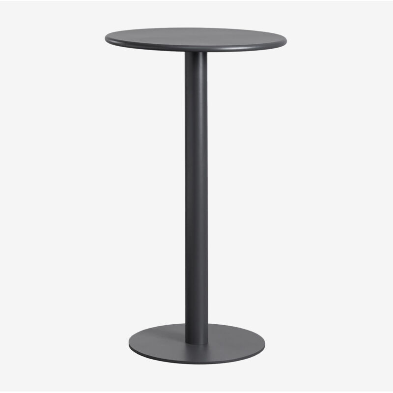 Sklum - Table de jardin haute ronde Ø60 cm en métal Mizzi Gris Graphite Sklum - Table de jardin haute ronde Ø60 cm en métal Mizzi Gris Graphite