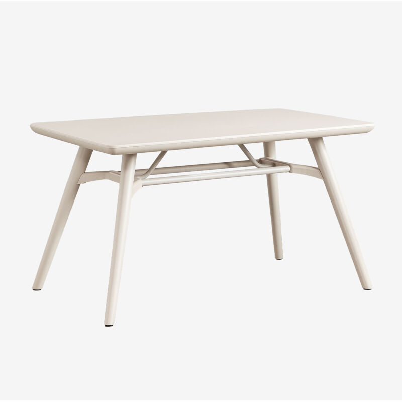 Table de jardin rectangulaire 135x80 cm en polypropylène Scand Sklum Tapioca Beige