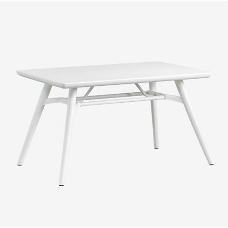 Sklum – Table de jardin rectangulaire 135x80 cm – Plateau en plastique ABS – Pieds en polypropylène – Résistante aux taches et impacts