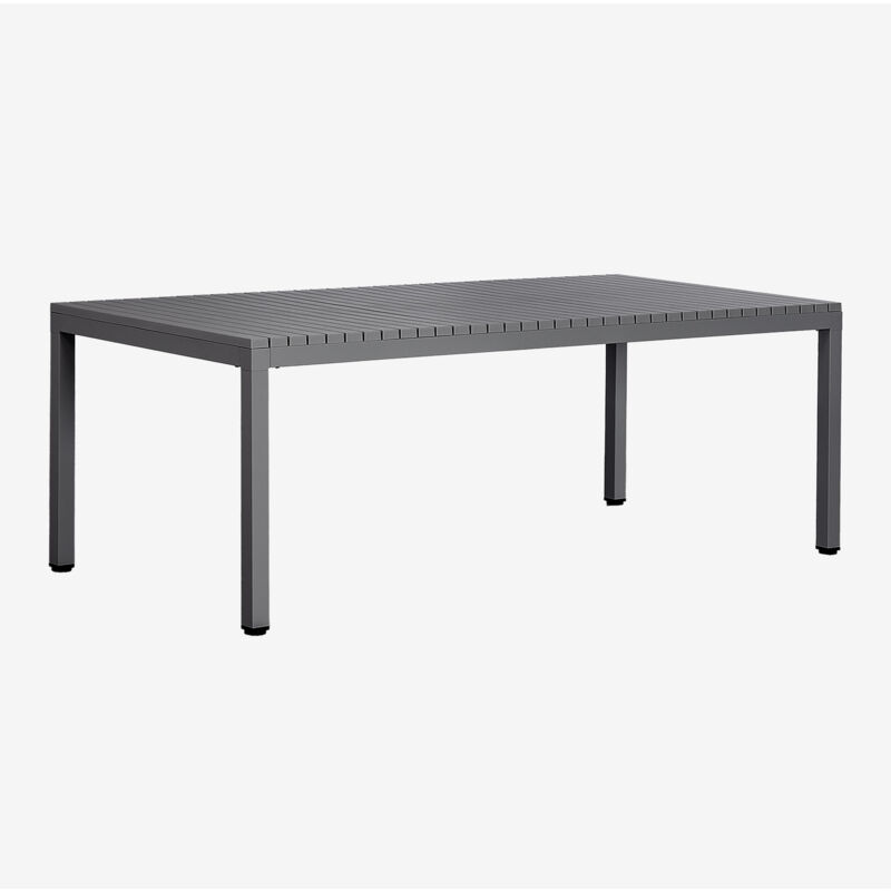 Table de jardin rectangulaire 210x100 cm en aluminium Marti Sklum Gris Graphite