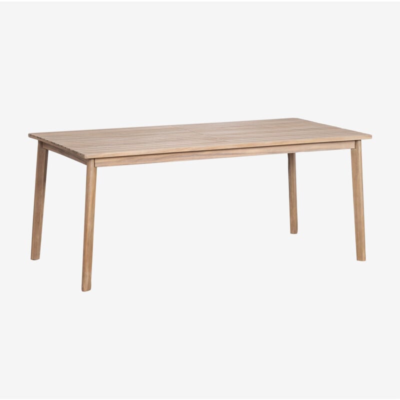 Table de jardin rectangulaire en bois d'acacia Kaela Sklum 220 x 100 cm