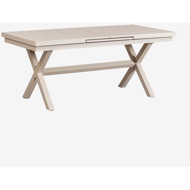 Sklum - Table de jardin rectangulaire extensible Karena en aluminium Tapioca Beige 180 - 240 x 90 cm Sklum - Table de jardin rectangulaire extensible Karena en aluminium Tapioca Beige 180 - 240 x 90 cm