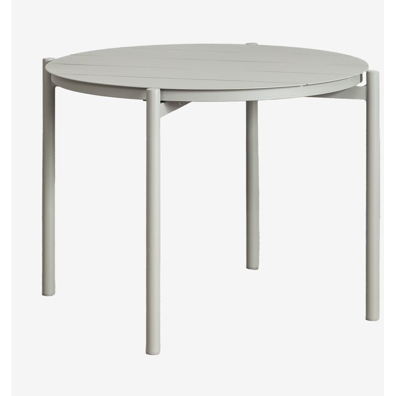 Sklum - Table de jardin ronde Ø110 cm en aluminium Elton Vert Kaki