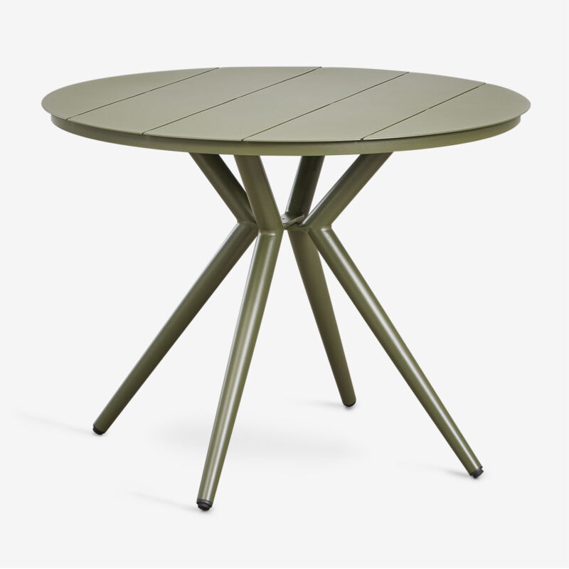 Table de jardin ronde en aluminium Valerie SKLUM Vert Olive Intense Ø100 cm Table de jardin ronde en aluminium Valerie SKLUM Vert Olive Intense Ø100 cm