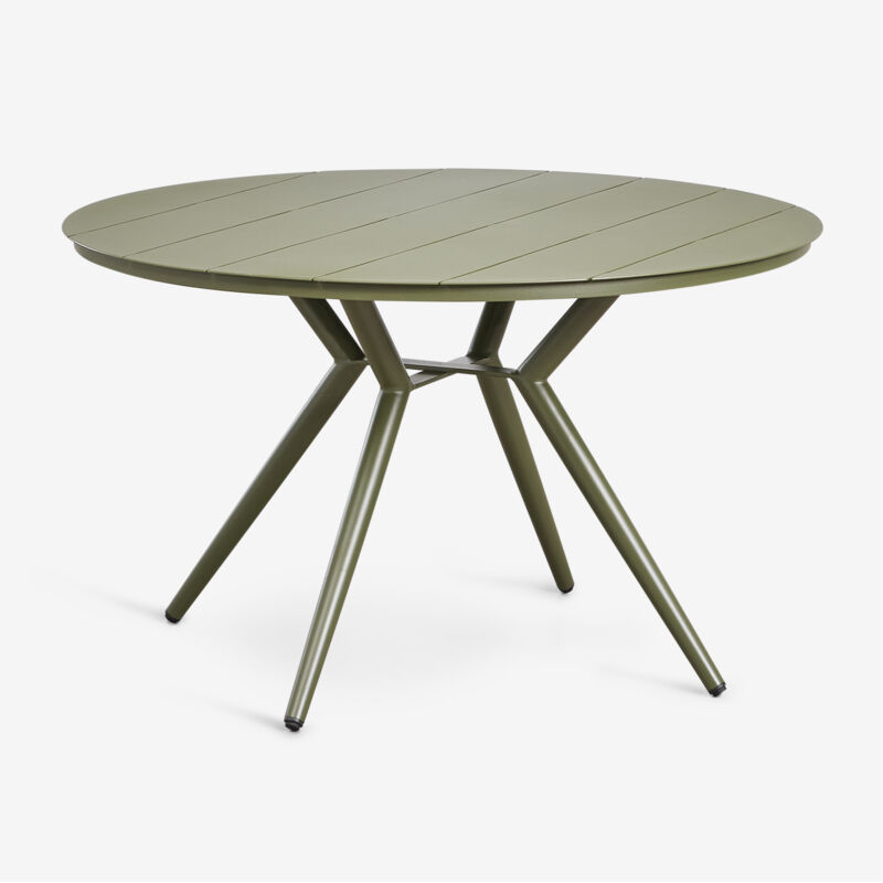 Table de jardin ronde en aluminium Valerie SKLUM Vert Olive Intense Ø125 cm Table de jardin ronde en aluminium Valerie SKLUM Vert Olive Intense Ø125 cm