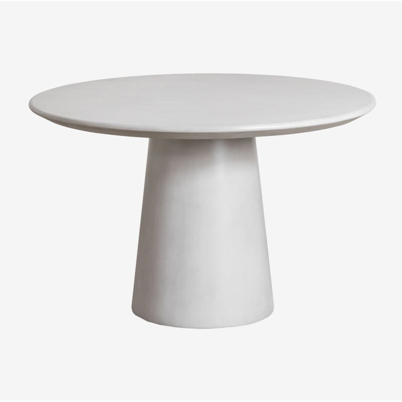 Table de jardin ronde Ø120 cm en ciment Noemi Sklum Gris sable