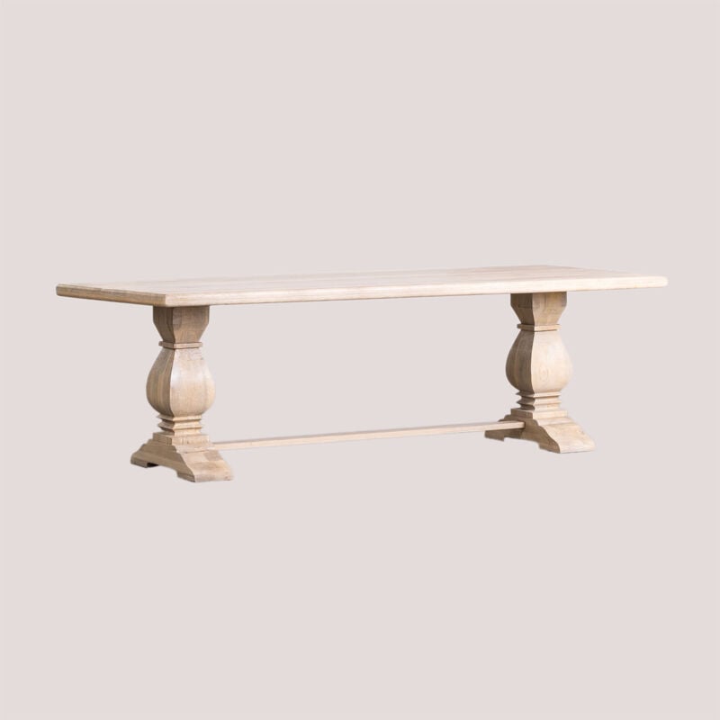 Sklum - Table de salle à manger rectangulaire en manguier (220x100 cm) Sanzia