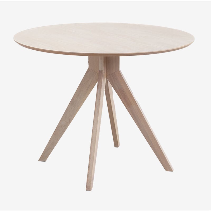 Sklum - Table de salle à manger ronde Ø100 cm en bois Sekiz