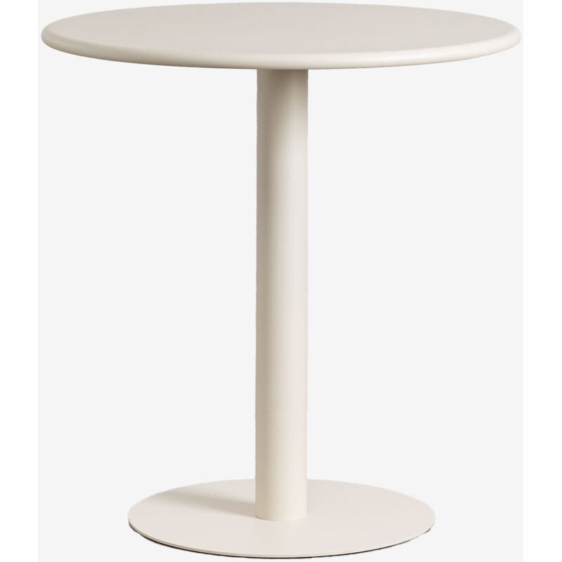 Table de cuisine ronde Ø70 cm en fer Mizzi SKLUM Tapioca Beige