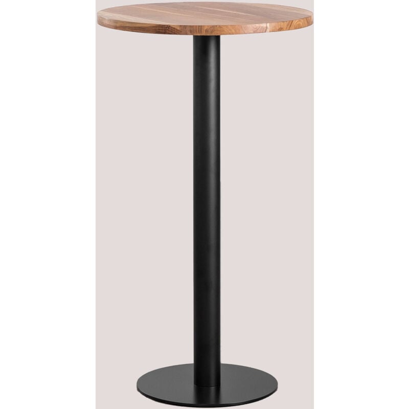 Table Haute de Bar Ronde en Bois d'Acacia Macchiato SKLUM Ø60 cm