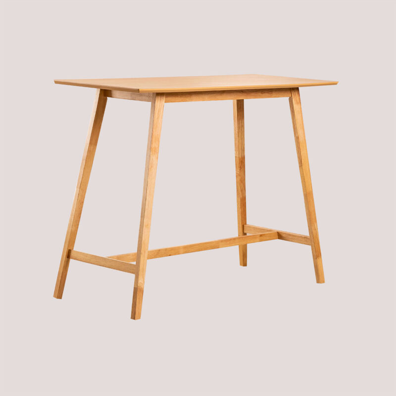 Sklum - Table Haute Rectangulaire en Bois de Kerhen 140 x 60 cm