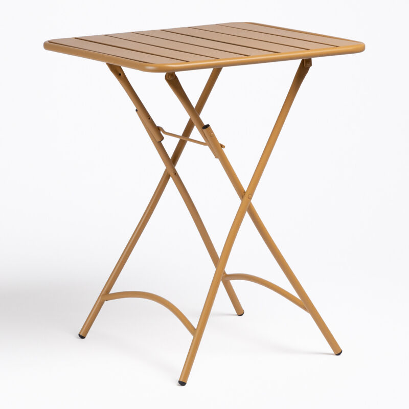 Sklum - Table de jardin carrée 60x60 cm pliable en acier Janti Moutarde Sklum - Table de jardin carrée 60x60 cm pliable en acier Janti Moutarde
