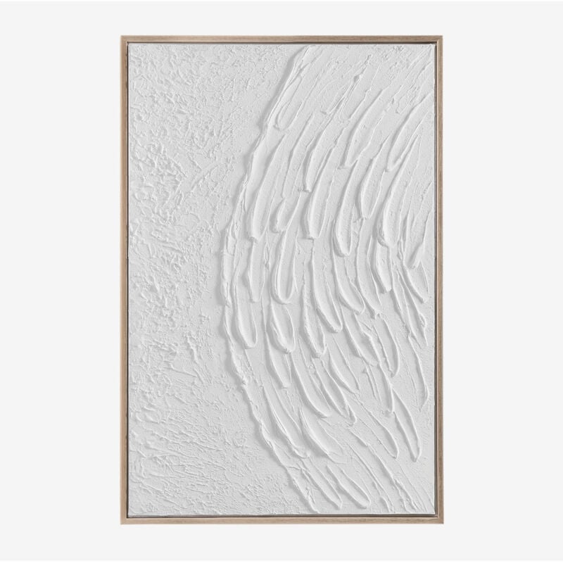 Tableau Décoratif en Relief en Plâtre (60x90 cm) Severine Sklum Blanc