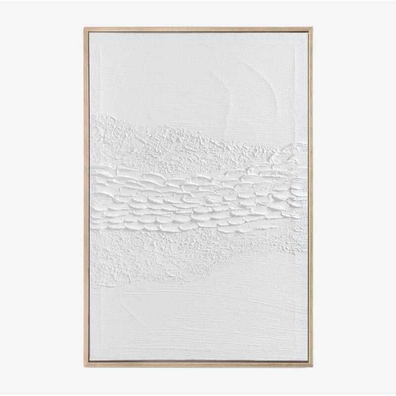 Tableau Décoratif en Relief en Plâtre (60x90 cm) Usclat Sklum Blanc