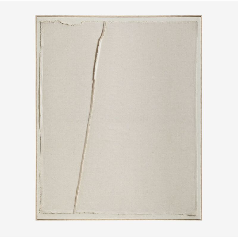 Sklum - Peinture décorative texturée en lin Ovilea 80 x 100 cm