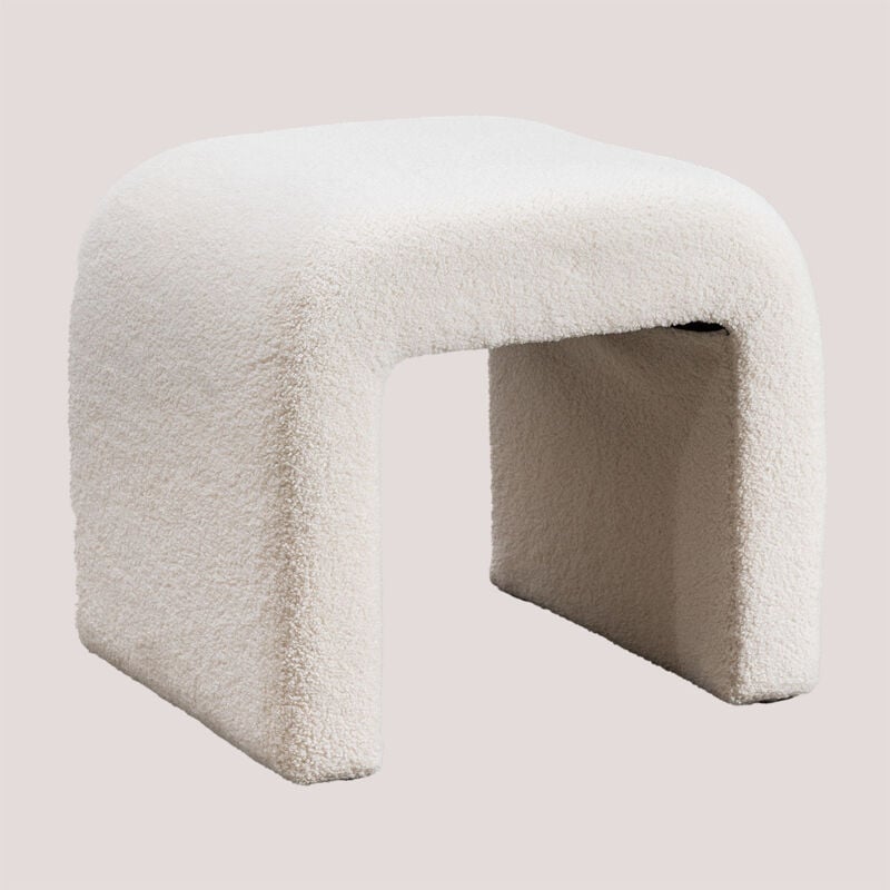 Tabouret bas en peau de mouton Carlise Sklum