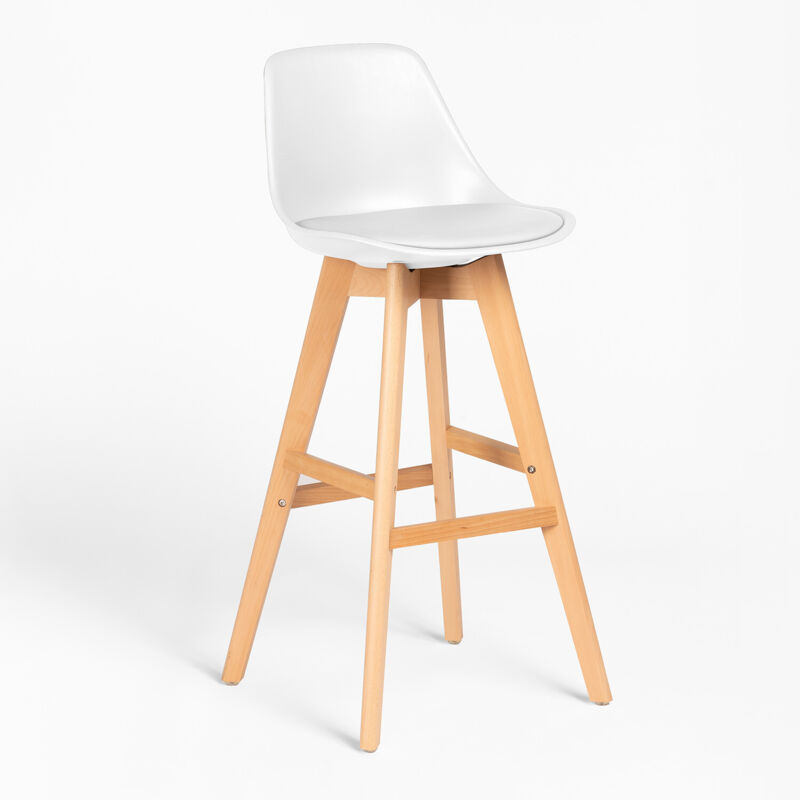 Sklum - Taburete Alto Édition Nordique Blanc ↑75 cm