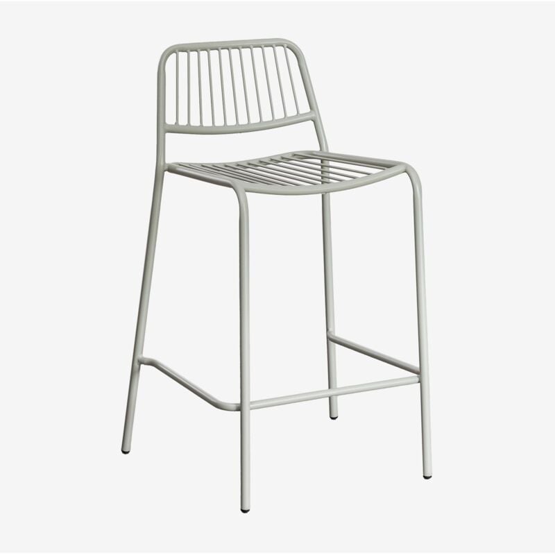Sklum - Tabouret haut empilable Elton Vert Kaki ↑65 cm