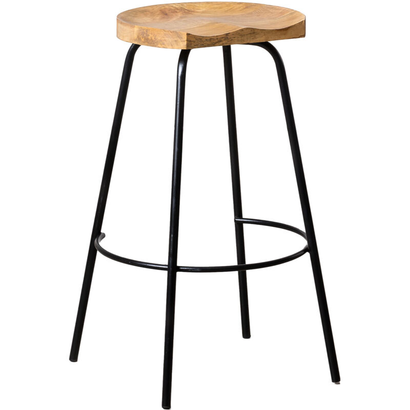 Tabouret haut en bois (75 cm) Darcko SKLUM Noir
