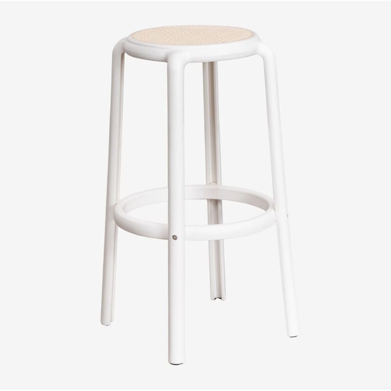Sklum - Tabouret haut Omara Blanc Gardenia