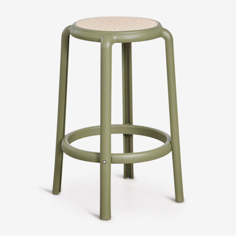 Tabouret haut Omara SKLUM Vert Olive Intense ↑75 cm