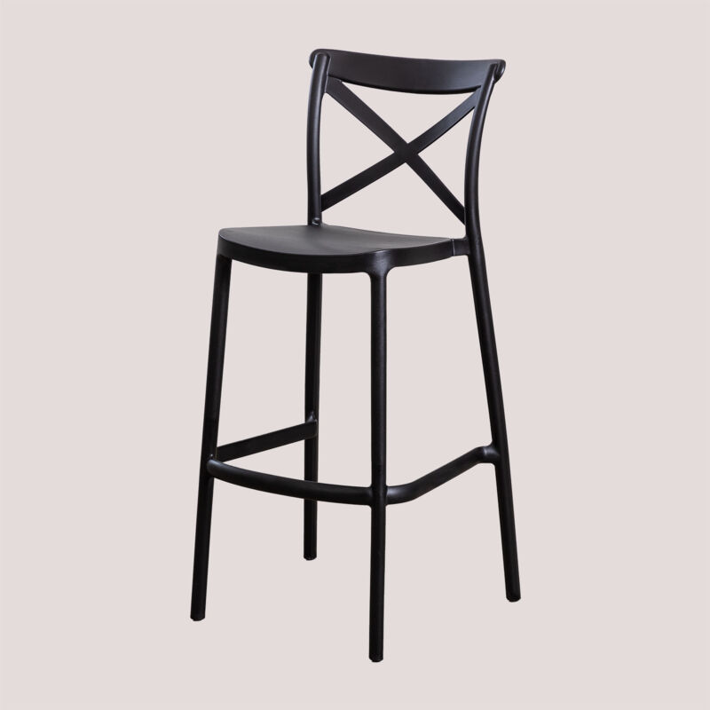 Sklum - Tabouret haut Otax Noir ↑75 cm