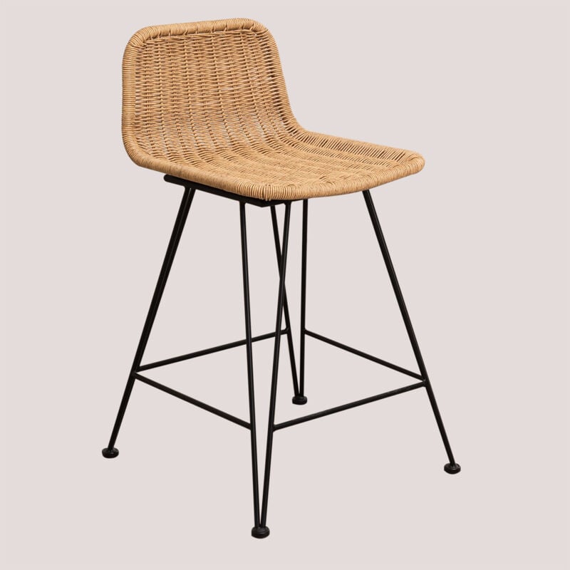 

Taburete Alto de Jardín en Mimbre Sunset Vali SKLUM - ↑62 cm Marrón Natural