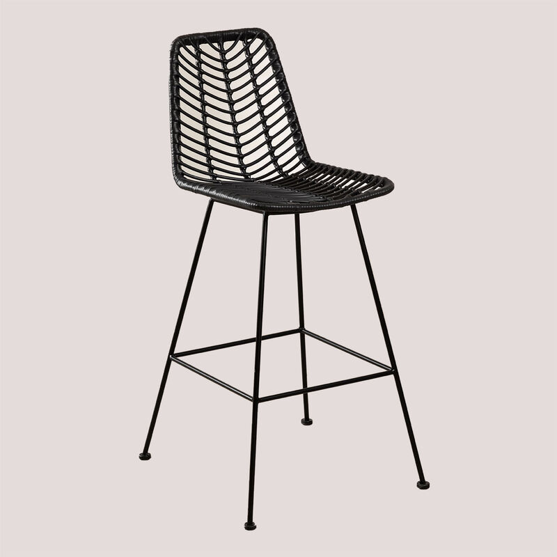 

Taburete Alto en Ratán Sintético Gouda Colors Negro ↑75 cm Negro - Sklum