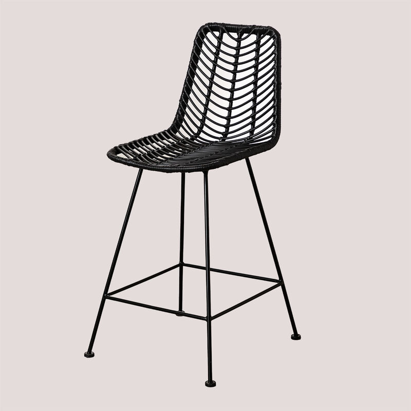 

Taburete Alto en Ratán Sintético Gouda Colors Negro ↑65 cm Negro - Sklum