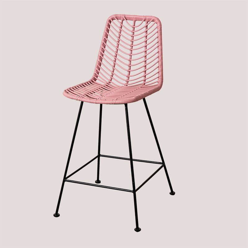 

Taburete Alto en Ratán Sintético Gouda Colors Rosa Peonia ↑65 cm Negro - Sklum