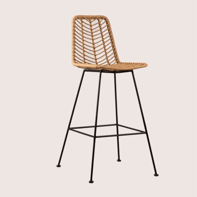 

Taburete Alto en Ratán Sintético Gouda Natural SKLUM - Natural ↑75 cm Negro