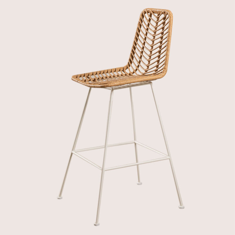 

Taburete Alto en Ratán Sintético Gouda Natural SKLUM - Natural ↑75 cm Blanco