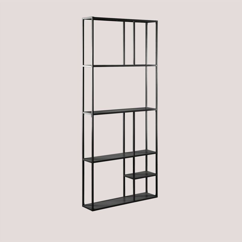 Sklum - Etagère murale modulable en acier (80 cm) Thura Noir de Carbone