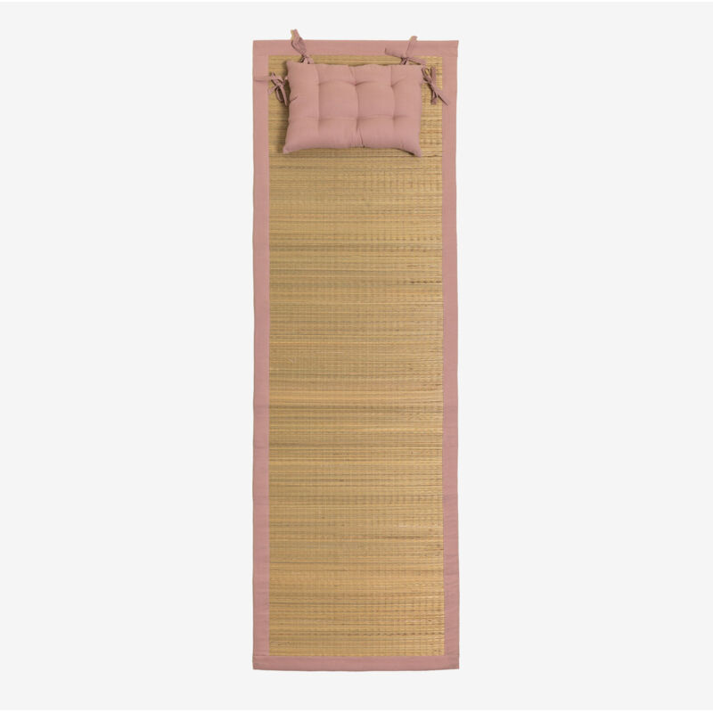 Sklum - Tapis de plage avec coussin Neila Dame Rose