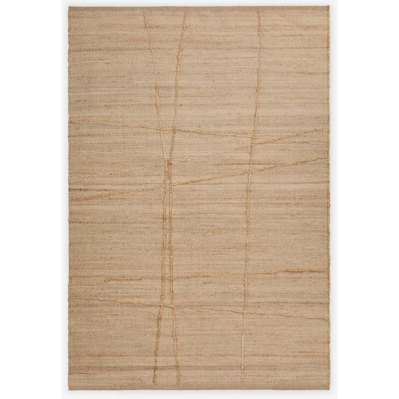 Tapis d'extérieur en jute et coton Emeline SKLUM Beige Semoline 300 x 200 cm